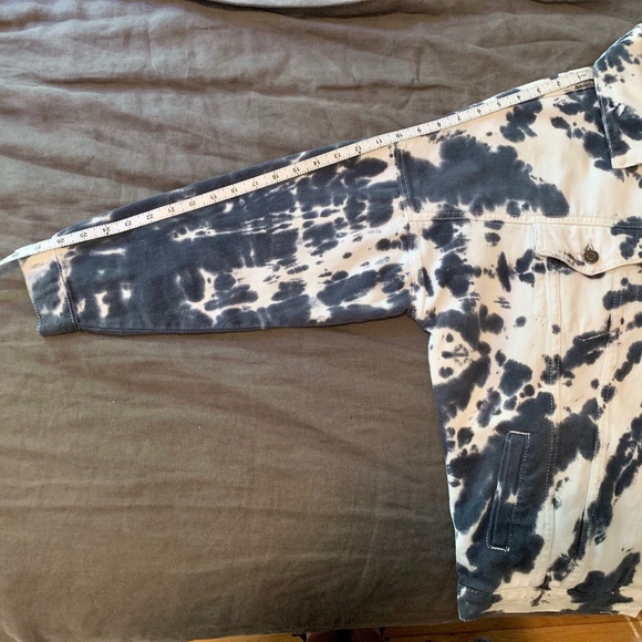 Worthy Threads Tie Dye Denim Boyfriend Trucker Jacket Size S - Picture 10 of 12